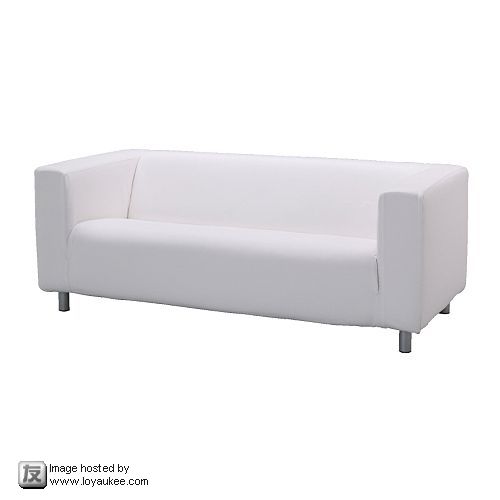 KLIPPAN white loveseat/sofa