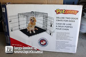 2 Doors Metal Large Dog Crate (90% New)